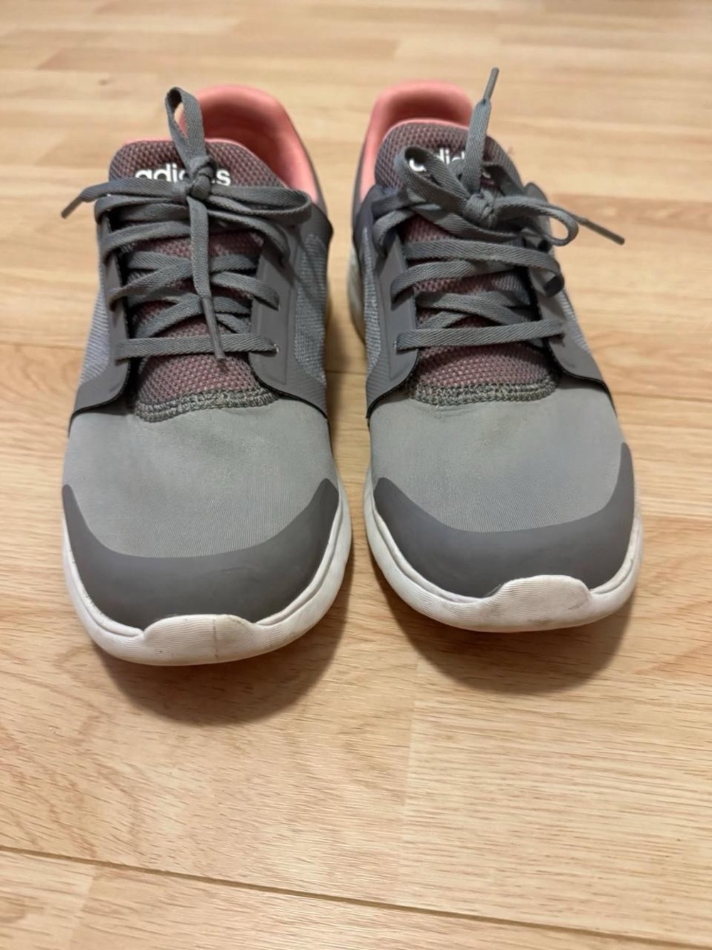 adidas Men’s Grey and Pink Athletic Sneakers